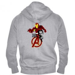 Мужское худи на молнии Iron Man-Tony Stark - PrintSalon