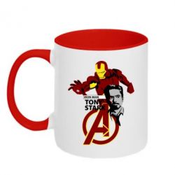 Чашка двухцветная 320ml Iron Man-Tony Stark - PrintSalon