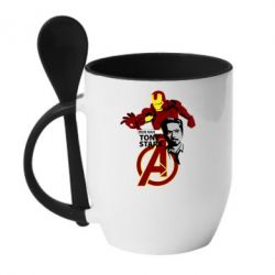 Чашка с ложкой Iron Man-Tony Stark - PrintSalon