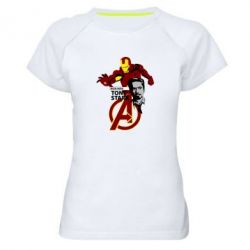 Женская футболка для спорта Iron Man-Tony Stark - PrintSalon