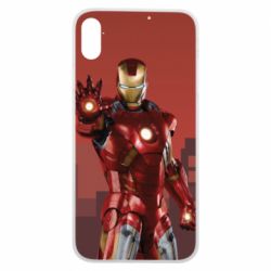 Чехол для iPhone Xs Max Ironman and сity - PrintSalon