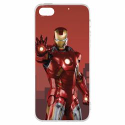 Чехол для iPhone5/5S/SE Ironman and сity - PrintSalon