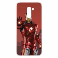 Чехол для Xiaomi Pocophone F1 Ironman and сity - PrintSalon