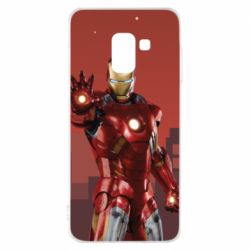 Чехол для Samsung A8 2018 Ironman and сity - PrintSalon