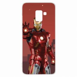 Чехол для Samsung A8+ 2018 Ironman and сity - PrintSalon