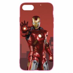 Чехол для iPhone SE 2020 Ironman and сity - PrintSalon