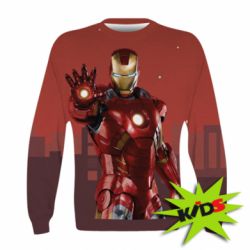 Детский 3D свитшот Ironman and сity - PrintSalon