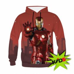 Дитяче 3D худі Ironman and сity