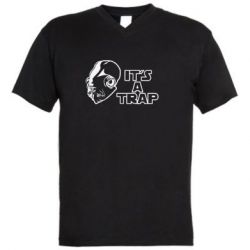 Чоловіча футболка з V-подібним вирізом It's a TRAP - PrintSalon