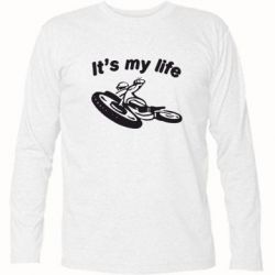 Футболка с длинным рукавом It's my moto life - PrintSalon