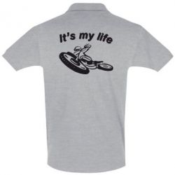 Мужское поло It's my moto life - PrintSalon