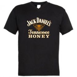 Мужская футболка  с V-образным вырезом Jack Daniel's Tennessee Honey - PrintSalon