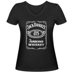 Женская футболка с V-образным вырезом Jack Daniel's Whiskey - PrintSalon