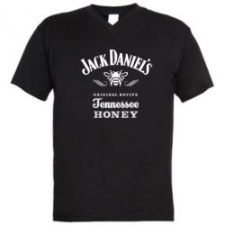 Мужская футболка  с V-образным вырезом Jack Daniels Tennessee - PrintSalon