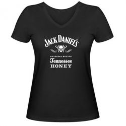 Женская футболка с V-образным вырезом Jack Daniels Tennessee - PrintSalon