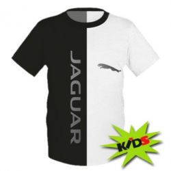 Детская 3D футболка Jaguar black and white