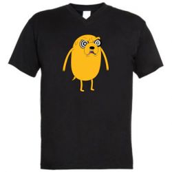 Мужская футболка  с V-образным вырезом Jake from  Adventure Time - PrintSalon
