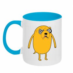 Чашка двухцветная 320ml Jake from  Adventure Time - PrintSalon