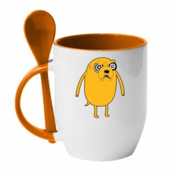 Чашка с ложкой Jake from  Adventure Time - PrintSalon