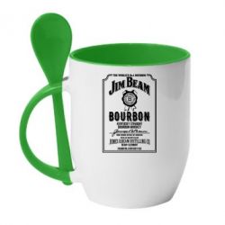 Чашка с ложкой James Beam whiskey - PrintSalon