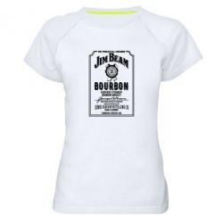 Женская футболка для спорта James Beam whiskey - PrintSalon