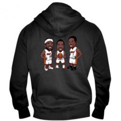 Мужское худи на молнии "James, Wade and Bosh" - PrintSalon