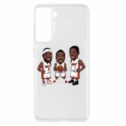 Чехол для Samsung S21 "James, Wade and Bosh" - PrintSalon