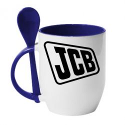 Чашка с ложкой JCB - PrintSalon