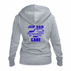Женское худи на молнии Jeep hair don't care - PrintSalon