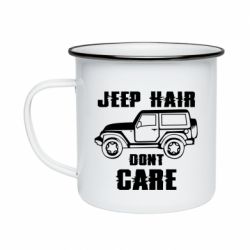 Кружка эмалированная Jeep hair don't care - PrintSalon
