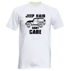 Мужская футболка для спорта Jeep hair don't care - PrintSalon