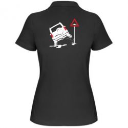 Женское поло Jeep pissing on the sign - PrintSalon