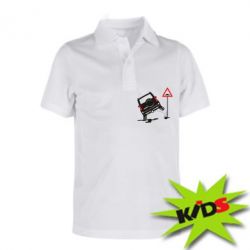 Детское поло Jeep pissing on the sign - PrintSalon