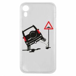 Чехол для iPhone XR Jeep pissing on the sign - PrintSalon