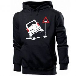 Мужское худи Jeep pissing on the sign - PrintSalon