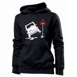 Женское худи Jeep pissing on the sign - PrintSalon