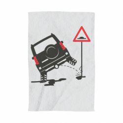 Полотенце с принтом Jeep pissing on the sign - PrintSalon