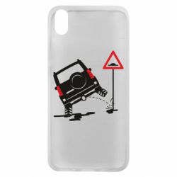 Чехол для Xiaomi Redmi 7A Jeep pissing on the sign - PrintSalon