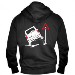 Мужское худи на молнии Jeep pissing on the sign