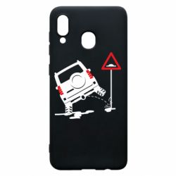 Чехол для Samsung A20 Jeep pissing on the sign - PrintSalon