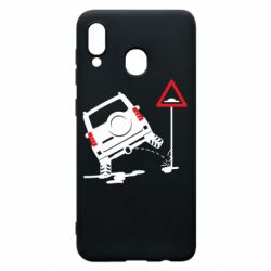 Чехол для Samsung A30 Jeep pissing on the sign - PrintSalon