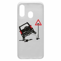 Чехол для Samsung A40 Jeep pissing on the sign - PrintSalon