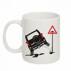 Чашка 320ml Jeep pissing on the sign - PrintSalon