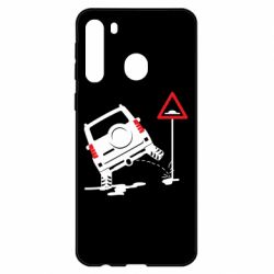 Чехол для Samsung A21 Jeep pissing on the sign - PrintSalon