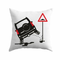 Подушка Jeep pissing on the sign - PrintSalon