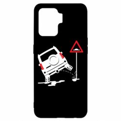 Чехол для Oppo Reno 5 Lite Jeep pissing on the sign - PrintSalon