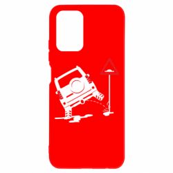 Чехол для Xiaomi Redmi Note 10 Jeep pissing on the sign - PrintSalon