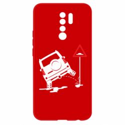 Чехол для Xiaomi Redmi 9 Jeep pissing on the sign - PrintSalon