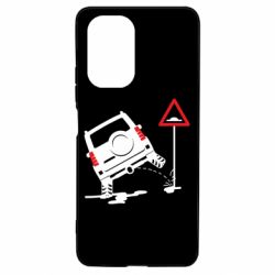 Чехол для Xiaomi Poco F3/K40 Jeep pissing on the sign - PrintSalon