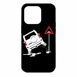 Чехол для iPhone 14 Pro Jeep pissing on the sign - PrintSalon